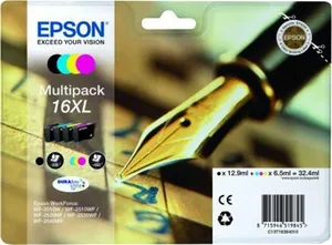 Epson Original Ink C13T16364012, T163640, 16XL, CMYK, 3x6.5/12.9ml, Epson WorkForce WF-2540WF, WF-2530WF, WF-2520NF, WF-2010